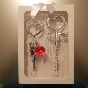 NEW 25 SETS - Wine Stopper & Cork Screw Set!